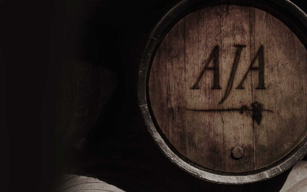 Wine aging in barrels at AJA Vineyards