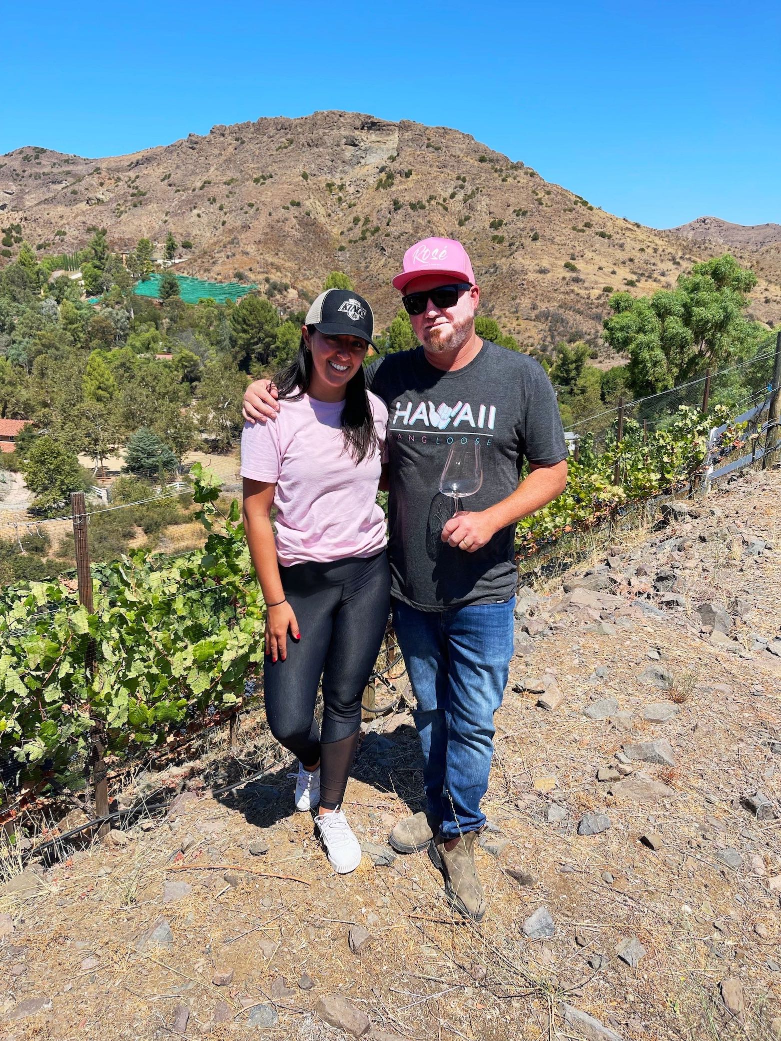 Amanda Greenbaum at AJA Vineyards during a Wine Enthusiast Magazine visit
